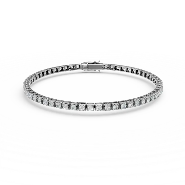 Bratara tennis din aur alb cu diamante de 1.5ct