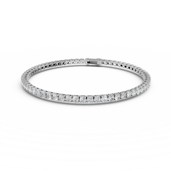 Bratara tennis din aur alb cu diamante de 1ct