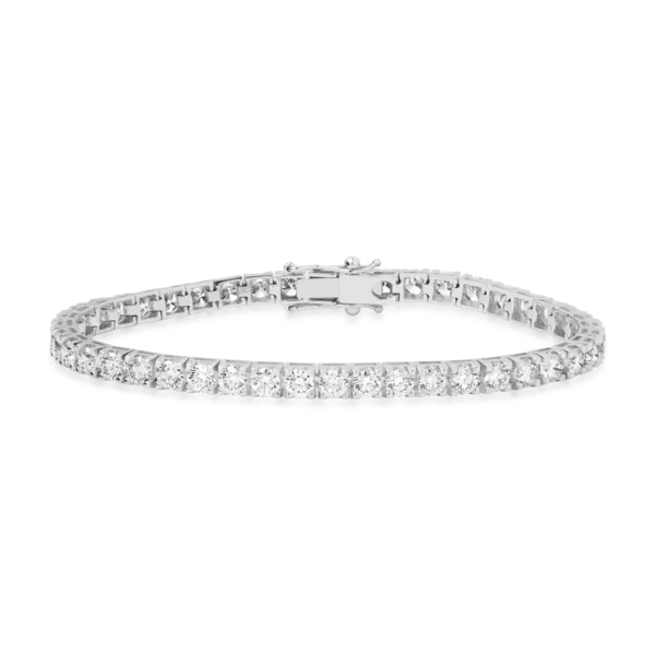 Bratara tennis din aur alb cu diamante de 7.8ct