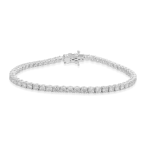 Bratara tennis din aur alb cu diamante de 8ct