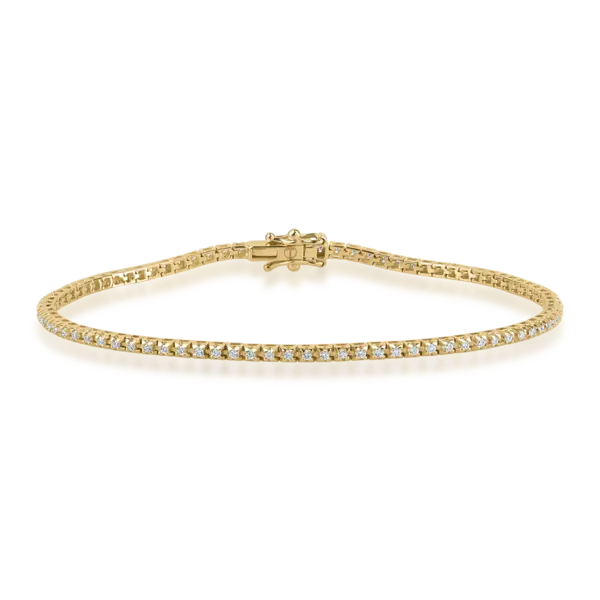 Bratara tennis din aur galben cu diamante de 0.52ct