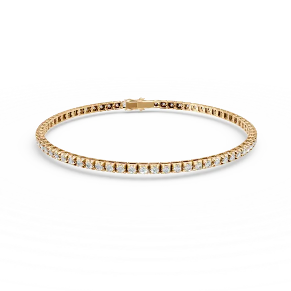 Bratara tennis din aur galben cu diamante de 0.6ct