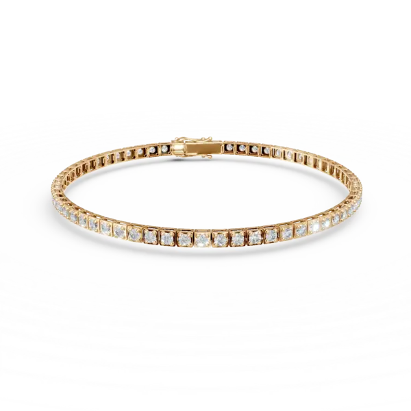 Bratara tennis din aur galben cu diamante de 0.8ct
