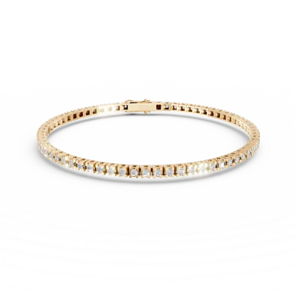 Bratara tennis din aur galben cu diamante de 0.91ct