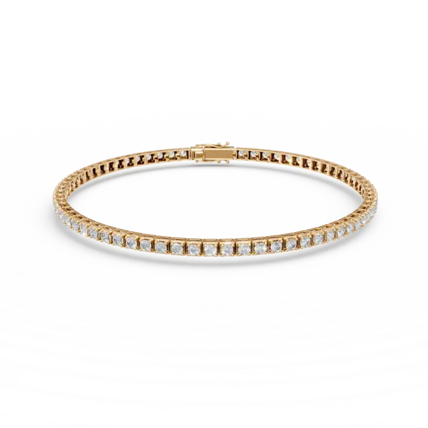Bratara tennis din aur galben cu diamante de 1.4ct