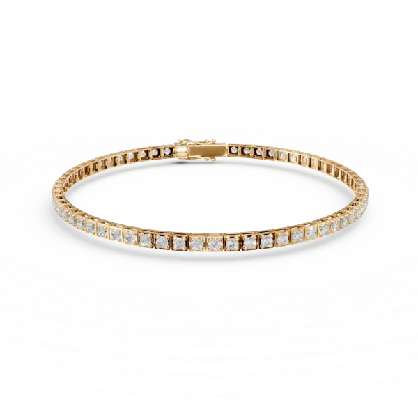 Bratara tennis din aur galben cu diamante de 1.5ct