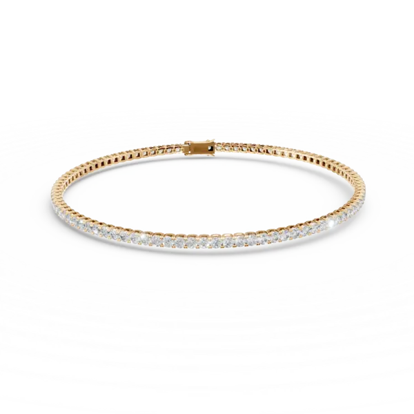 Bratara tennis din aur galben cu diamante de 3ct