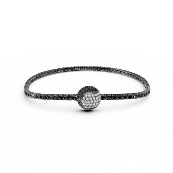 Bratara tennis Victory cu diamante negre si incolore de 2.02ct