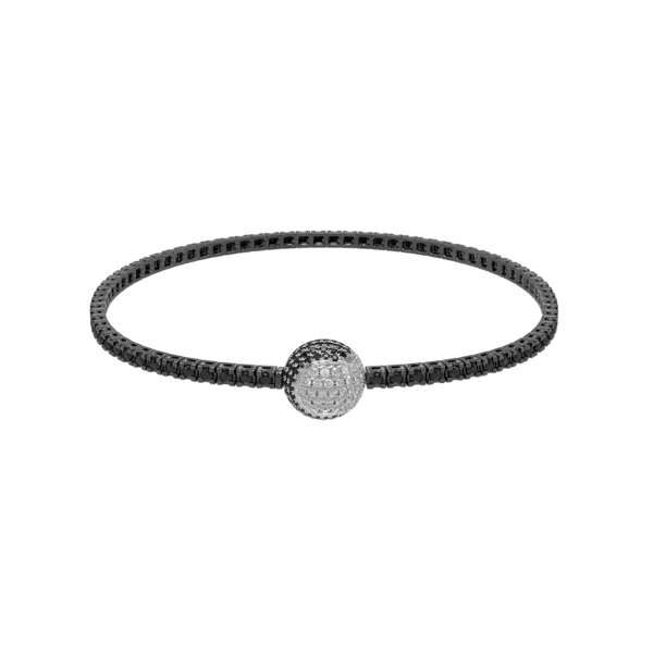 Bratara tennis Victory cu diamante negre si incolore de 2.25ct