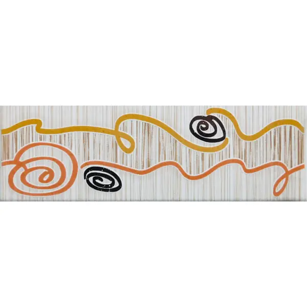 Brau decorativ faianta baie / bucatarie Lena Spiral Beige 8 x 25