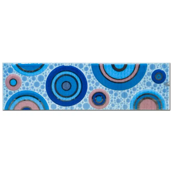 Brau decorativ faianta baie / bucatarie Mona Blue 7 x 25