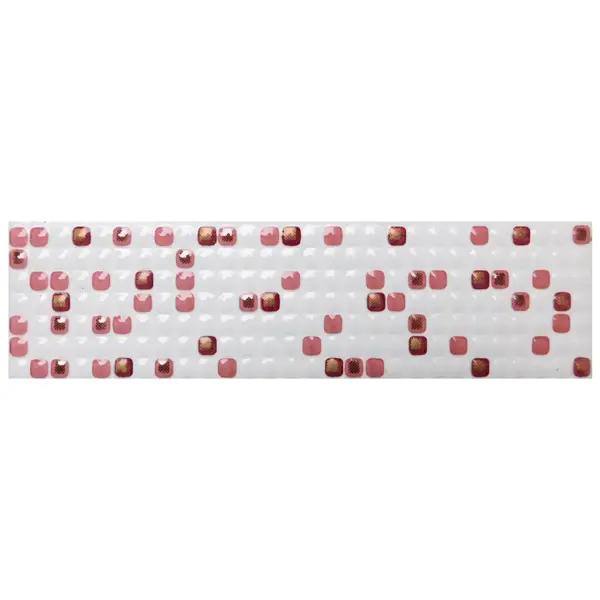 Brau decorativ faianta baie / bucatarie Tamara Red 6.5 x 25