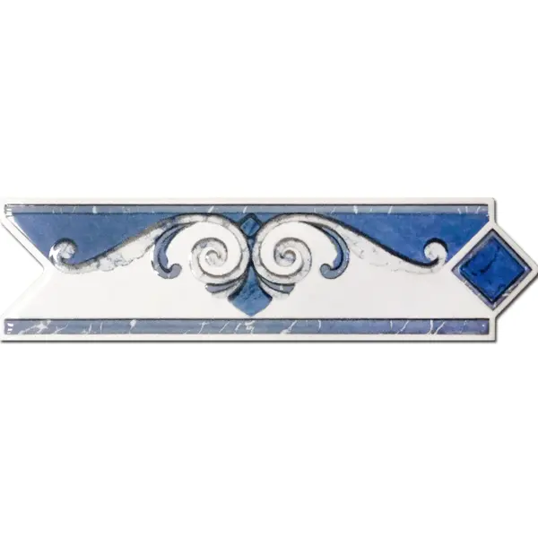 Brau decorativ faianta baie / bucatarie V 603 Azul 6 x 20