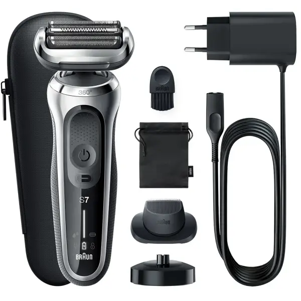 BRAUN Aparat de ra Braun 71-S4200cs Wet & Dry, Acumulator, Autonomie 50 minute, Argintiu/Negru