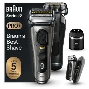 BRAUN Aparat de ras Braun Series 9 Pro, 9575cc, cu statie de curatare, incarcare si carcasa de alimentare, Gri