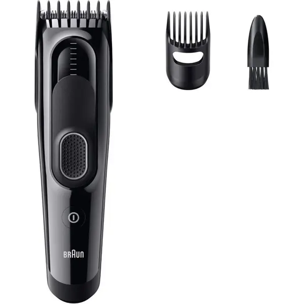 BRAUN Aparat de tuns Braun HC5510, 9 lungimi, negru, set 2 capete, Negru