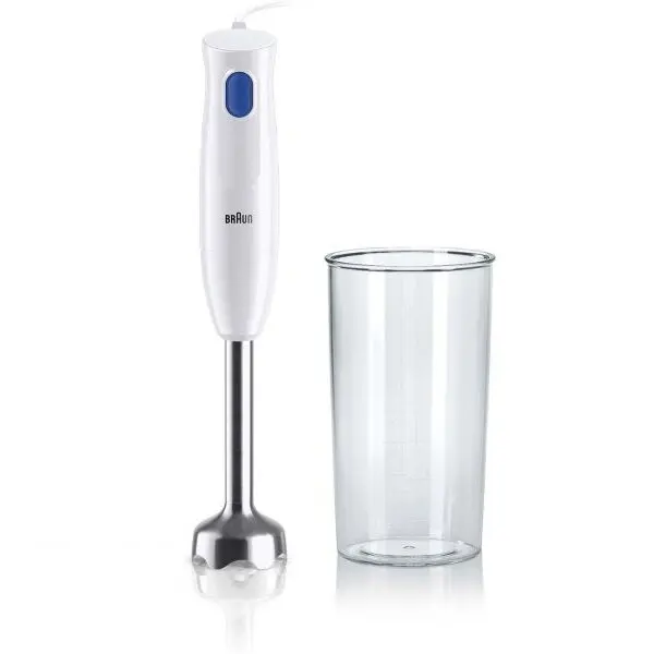 BRAUN Blender de mana BRAUN MultiQuick 1 MQ 10.001MWH, 450W (1 viteza), Pahar gradat 0.6L, Easy Twist, Fara BPA, Cablu 1.2m
