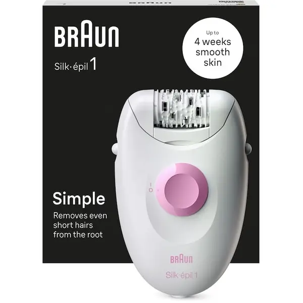 BRAUN Epilator Braun Silk-Epil 1-010, Soft Lift, 20 pensete, Roz