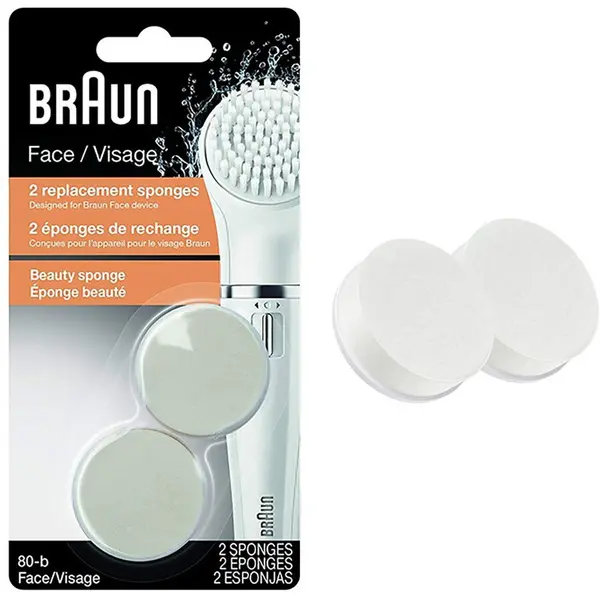 BRAUN Rezerva perie faciala din Braun Face Beauty Sponge SE80-B, 2 bucati