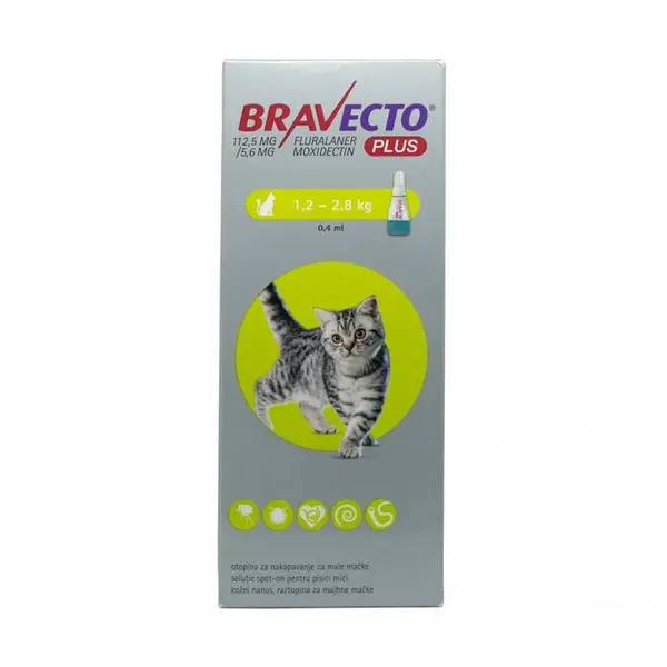 Bravecto Plus Pisica, 1 pipeta