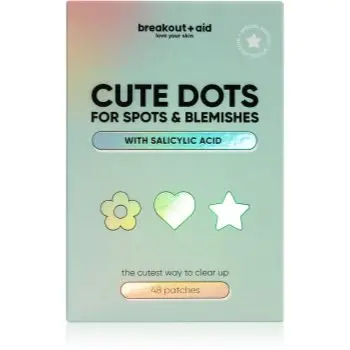 breakout + aid Cute Dots For Spots and Blemishes tratament topic pentru acnee cu acid salicilic