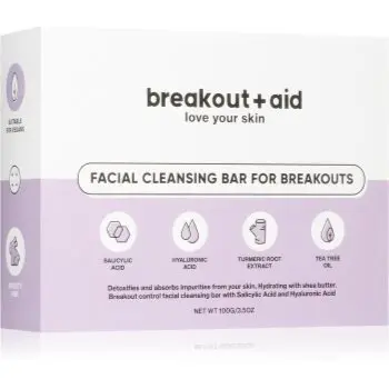 breakout + aid Facial Cleansing Bar săpun pentru piele problematică cu acid salicilic
