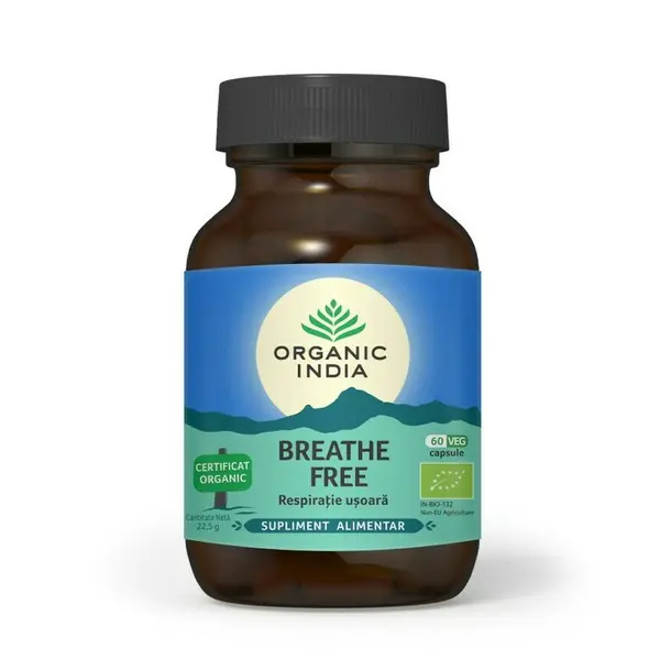 Breathe Free - Respiratie usoara, 60 cps veg, bio, Organic India