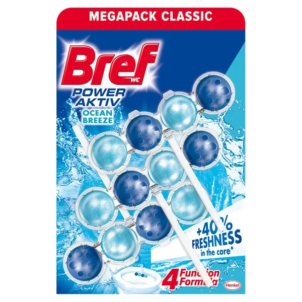 Bref Odorizant WC, 3 x 50 g, Power Aktiv Ocean Breeze