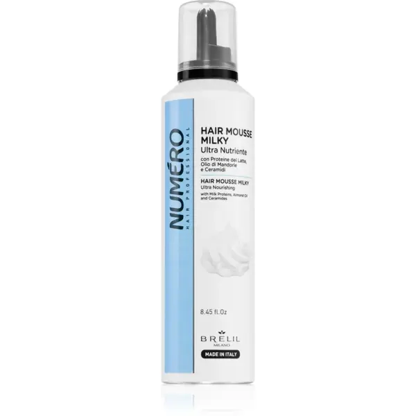 Brelil Professional Milky Ultra Nutriente Hair Mousse spuma pentru toate tipurile de păr 250 ml