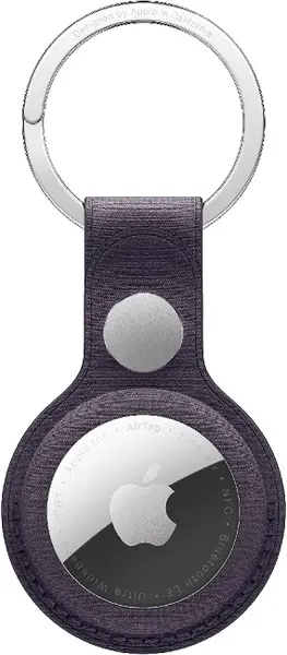 Breloc Apple - AirTag FineWoven Key Ring, Midnight Purple