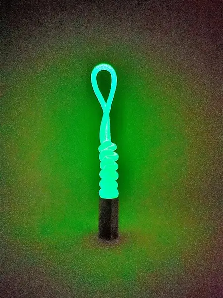 Breloc / Căpăt Fermoar Paracord Talon Cartuș Glonț Micro Alb Fosforescent (Glow In The Dark) - Default Title