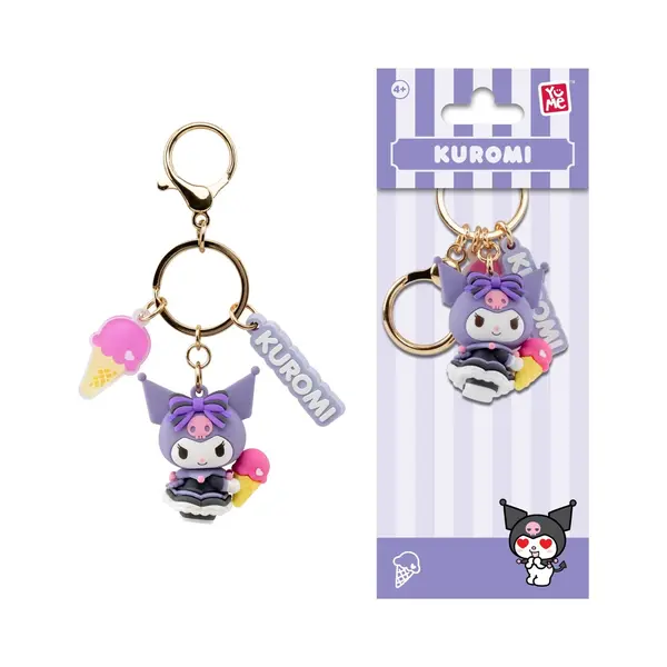 Breloc cu pandantiv si curea, Yume, Hello Kitty and Friends, Tea Party Series, Kuromi