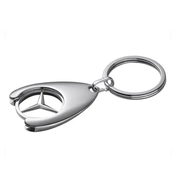 Breloc de chei DEPOX, Mercedes, 7.5 cm, metal, argintiu