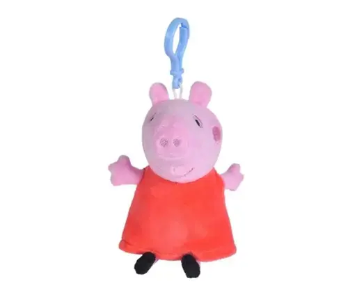 Breloc de plus Peppa Pig, 10cm (Roz/Rosu)