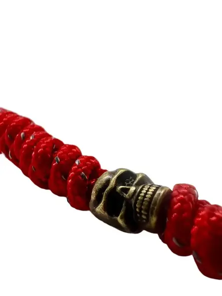 Breloc / Lanyard Paracord Talon Skull Micro Rosu Reflectorizant - Default Title