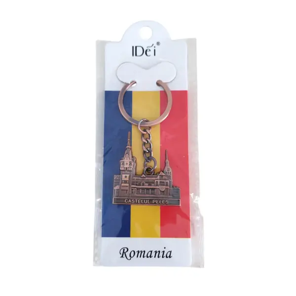 Breloc metalic Castelul Peles alama SVR157