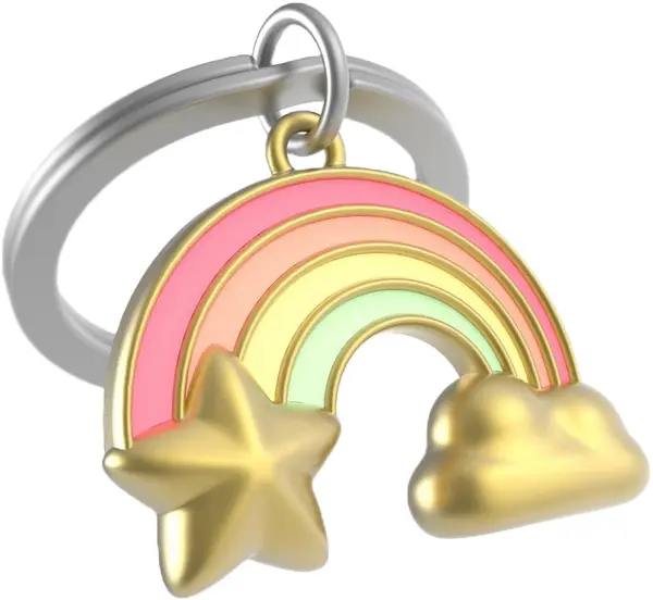 Breloc Metalmorphose - Rainbow cloud with star