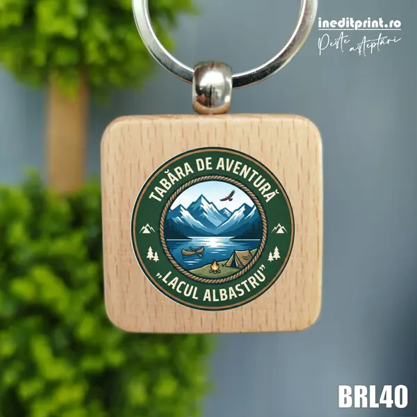 Breloc personalizat pentru Tabara BRL40 Patrat
