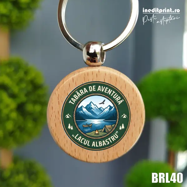 Breloc personalizat pentru Tabara BRL40 Rotund