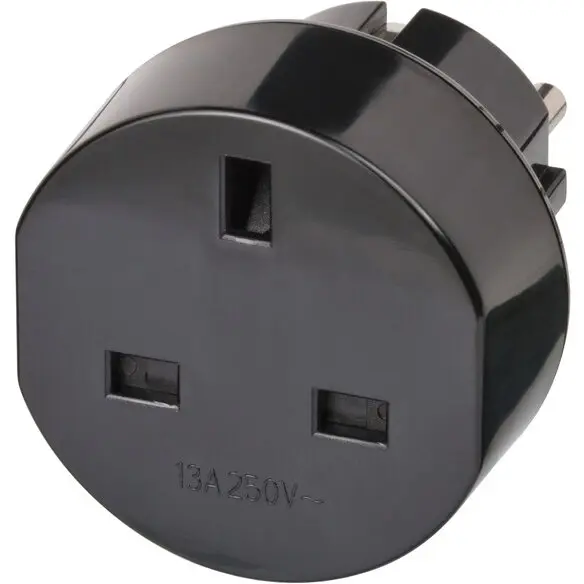 Brennenstuhl Adaptor de calatorie, UK in EU, Brennenstuhl, 220-250V, 13A, negru