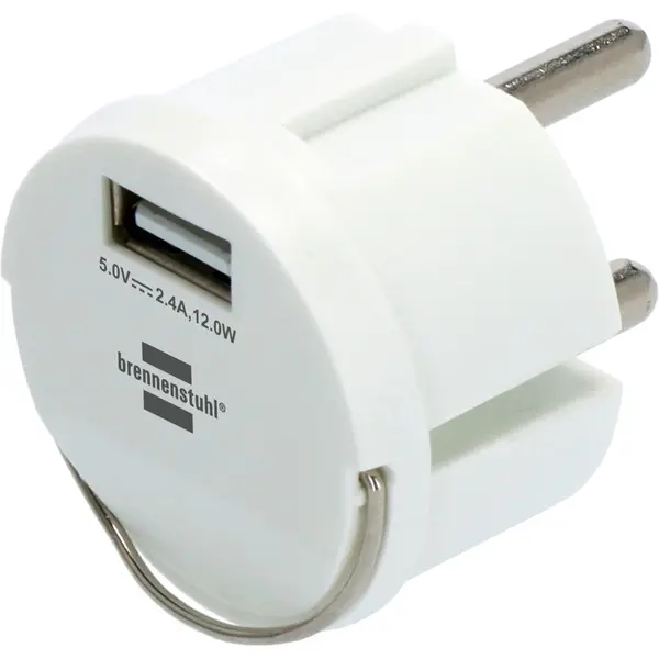 Brennenstuhl Adaptor incarcator USB Brennenstuhl, 2.4A, Alb