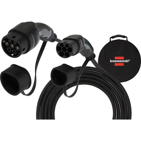 Brennenstuhl Cablu de incarcare pentru masini electrice Brennenstuhl EV 1384000, 5 m, Type 2, 11kW, IP65, Trifazat, 20A, Mode 3, Geanta inclusa