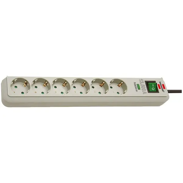 Brennenstuhl Prelungitor Brennenstuhl Eco-Line 6 prize, Protectie supratensiune, Intrerupator, 1.5m, Gri