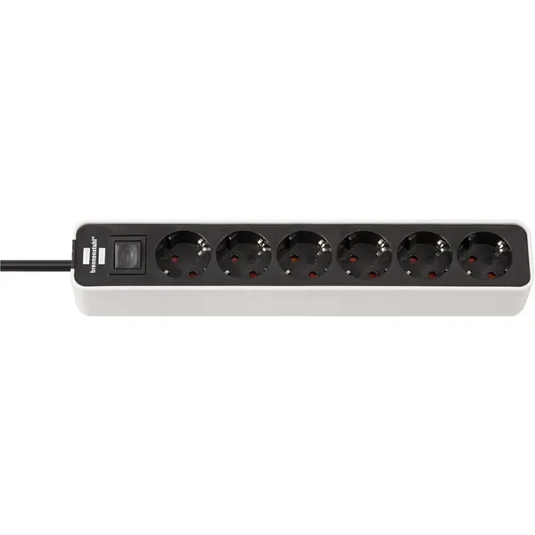 Brennenstuhl Prelungitor Brennenstuhl Ecolor 6 prize, 1.5m H05VV-F 3G1,5 Negru Alb