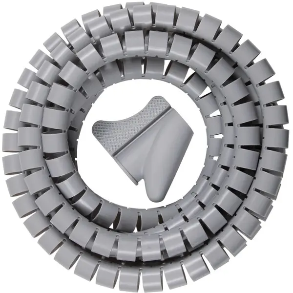 Brennenstuhl Tub spiralat pentru organizare si protectie cabluri Brennenstuhl, lungime 2.5 m, Gri