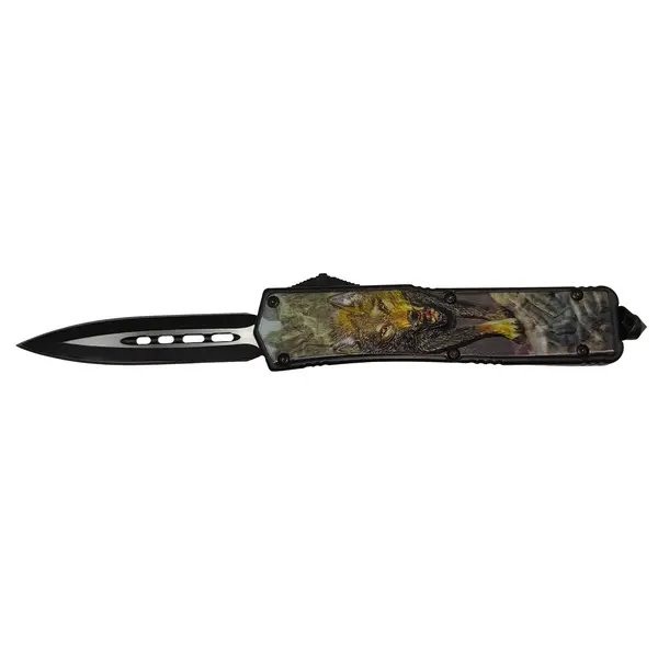 Briceag automat de vanatoare DEPOX , Wolf Blood, metalic, 22 cm