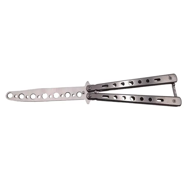 Briceag de antrenament DEPOX , model fluture, Distortion. otel, 22.5 cm, Argintiu