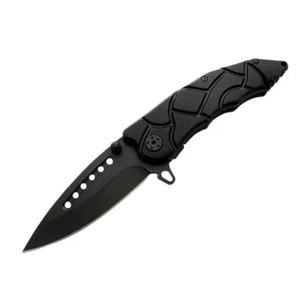Briceag de vanatoare DEPOX , Jurassic Blade, otel inoxidabil, 20 cm, negru, husa inclusa