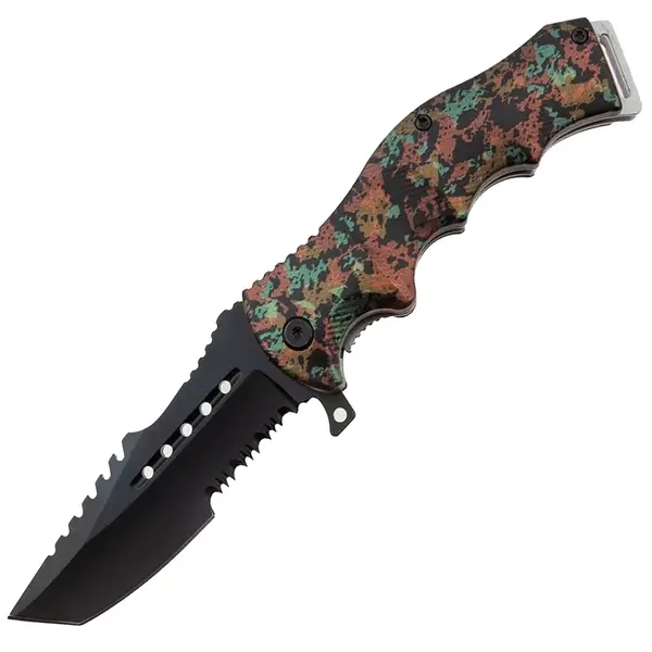 Briceag de vanatoare DEPOX , Military Press, 21.5 cm, otel inoxidabil, multicolor