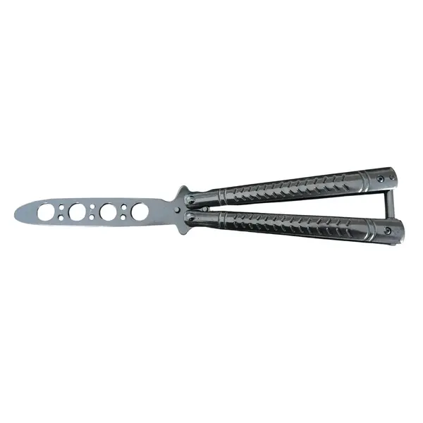 Briceag fluture antrenament DEPOX , otel inoxidabil, Bullet Blade, 22 cm, argintiu